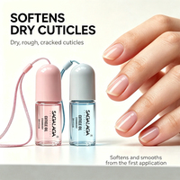 SAGALAGA 32 Huile à cuticules parfumée 10ML en roller avec porte-clés, marque privée, enrichie en Vitamine E, fortifiant pour la croissance des ongles
