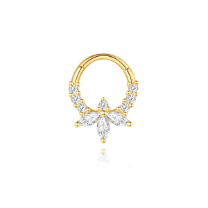 Nuevo Pendiente Individual de Plata de Ley 925 con Zirconia Ojo de Caballo, Joyería de Moda para Mujer - Product Image 1