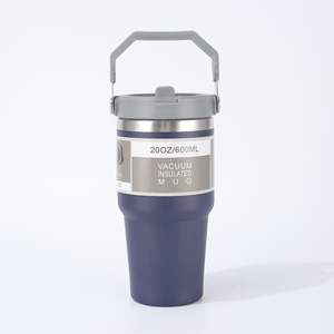 Taza Aislada al Vacío Color Lavanda de 20 Onzas (600 ml), Taza de Viaje Portátil con Asa para Deportes al Aire Libre y Uso Comercial - Product Image 3