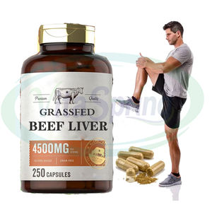 VitaSpring Pilules De Foie De Boeuf Complément Énergétique Naturel Vitamine <span class=keywords><strong>a</strong></span> B12 Capsules Foie De Boeuf Halal Foie De Boeuf Nourri À L'herbe Capsules - Product Image 1