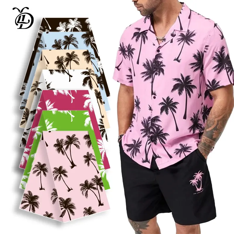 Hawaiian Islander Style Polyester Sunshine Beach Imprimé 100% polyester tissu pour vêtements
