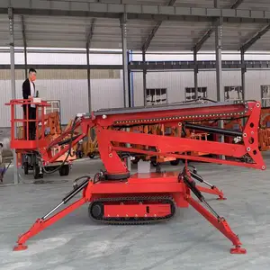10-24M All Terrain Spider Articulated Crawler Boom Lift Aerial Work Platform Tracked Chassis Electric Hydraulic Telescoping Lift