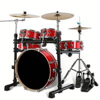 Batterie de percussions portable silencieuse pour adultes et enfants, idéale pour l'apprentissage et la pratique du jazz
