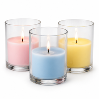 Grand récipient en verre transparent de grande capacité, vide, pour la fabrication de bougies en cire de soja et de cire d'abeille, idéal pour la décoration de mariages, hôtels, spas, maisons et fêtes.
