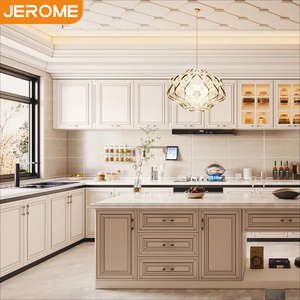 Set Completo di Cucina Moderna su Misura Jerome <span class=keywords><strong>con</strong></span> Isola in Marmo Artificiale, Piano di Lavoro, <span class=keywords><strong>Cappa</strong></span> e Fornello - Product Image 3