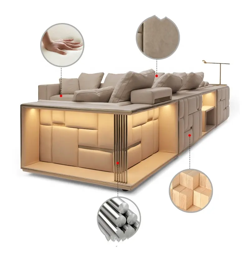 Мебель для гостиной 3 шт., комплект дивана с мягкой обивкой, модульный диван, кожаный диван