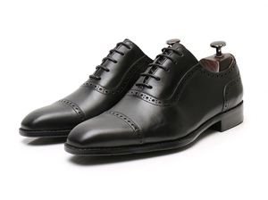 รองเท้าผู้ชาย HANMCE สไตล์อังกฤษ แบบ Patina Brogue ตกแต่งลายปะติด ปิดเชือกผูก หัวเหลี่ยม ระบายอากาศได้ดี กันลื่น น้ำหนักเบา จากโรงงานโดยตรง - Product Image 6