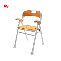 Vente directe usine – Chaise de douche et de toilette contemporaine pour personnes âgées, avec dossier et accoudoirs, capacité 180 kg, équipement de sécurité à domicile
