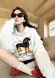 Felpe Unisex autunnali oversize Unisex lavorate a maglia in cotone ecologico e comodo elegante <span class=keywords><strong>illustrazione</strong></span> del cane di montagna Bernese - Product Image 4