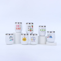 Tasse à œufs personnalisée en gros de 12 oz, en acier inoxydable 304, à double paroi sous vide, imprimée en 3D, pour café, bière, voyage