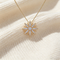 Collier Pendentif Hengdian en Laiton Plaqué Or 18K avec Zircon Cubique AAA Motif Rayon de Soleil, Vente en Gros