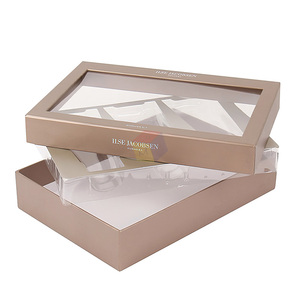 Enlace de logotipo personalizado de alta calidad a embalaje de caja de papel cosmético impreso personalizado de alta calidad con ventana transparente - Product Image 4
