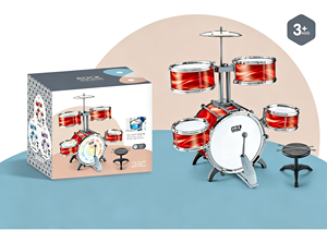 <b>Plastic</b> Rock Jazz <b>Drum</b> Set for Toddlers, Water-Resistant <b>Drum</b> Heads, with Light, Good Gift for Birthday, Children's Day - Product Image 2