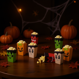 Set di 12 Scatole per Popcorn di Halloween con Stampa Digitale, Contenitori per Snack e Decorazioni per Feste - Product Image 2