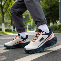 Chaussures de course tendance pour l'extérieur, logo personnalisé, tissu en maille, semelle en caoutchouc antidérapante, chaussures décontractées pour hommes, baskets