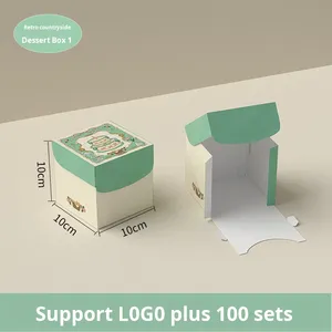 Biểu tượng tùy chỉnh DIY tái chế biến mất cấp thực phẩm xử lý túi xách Quà Tặng thư mục hộp cho Baking bánh tráng miệng Tiramisu bao bì - Product Image 6