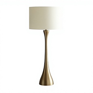 Modern Iron <b>Table</b> <b>Lamp</b> Black Fabric Flower <b>Shade</b> 3000K Warm <b>White</b> LED Eco-friendly High CRI 90 Eye Caring for Bedroom Decor - Product Image 1