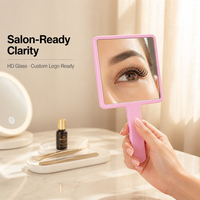 Espejo de Maquillaje Cuadrado Portátil al por Mayor, con Logotipo Personalizado, Marca Privada, para Extensiones de Pestañas, Salón de Belleza, Regalo, Espejo Cosmético al por Mayor
