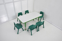 Bureau d'étude moderne en plastique pour la maternelle, table et chaise réglables en hauteur pour les tout-petits, ensemble de meubles pour enfants d'âge scolaire