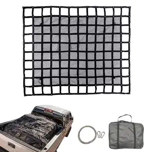 Cargo Control Net With Mesh Mesh Bungee Netting With Carabiners And Storage Bag Heavy Duty Cargo Net For Pickup Truck Bed