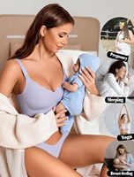 Soutiens-gorge d'allaitement en gros, soutiens-gorge de maternité sans couture, soutiens-gorge de grossesse sans armatures, soutiens-gorge de sommeil confortables, soutiens-gorge push-up personnalisés