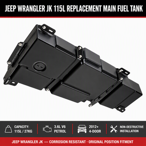 Tanque de Gasolina Mejorado de 115L+70L para <span class=keywords><strong>Wrangler</strong></span> JK, Al-Mg, Sistema de Sifón, Placa Lateral de 3mm, Kit de Expedición Todoterreno 4x4 para Rock Crawling - Product Image 1