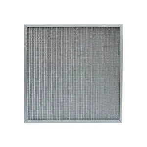 Düşük MOQ Metal Panel filtre düşük başlangıç direnci yangın ve kir dayanıklı Metal file filtre