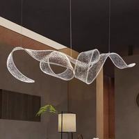 Lustre moderne en acrylique en forme de pétales, suspension florale de luxe, lampe de plafond design pour salle à manger, villa, hôtel, intérieur