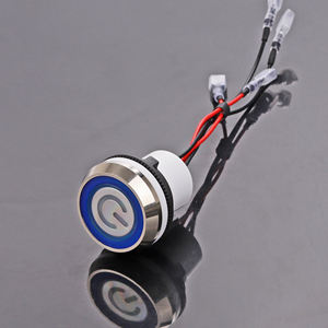 Anel e energia iluminada 24V Led azul 30mm Dia IP67 impermeável momentânea botão interruptor para o barco <span class=keywords><strong>RV</strong></span> Marinha - Product Image 1