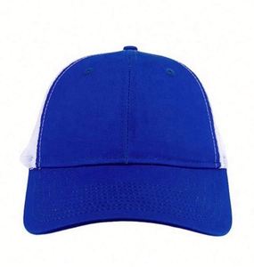 หมวกแก๊ปตาข่ายแบบมีรูร้อยผมหางม้า สั่งทำโลโก้ได้ตามต้องการ ขายส่ง หมวกเบสบอลผ้าทั่วไป - Product Image 5