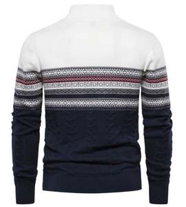 Suéteres de punto de cuello alto para hombres con estilo para eventos casuales de otoño e invierno, prendas de punto cálidas transpirables - Product Image 2