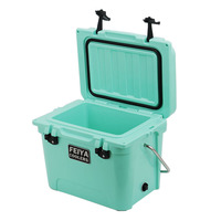 Glacière isotherme rotomoulée 20QT en plastique écologique, robuste et portable, avec logo personnalisé, style moderne, fonction chaise