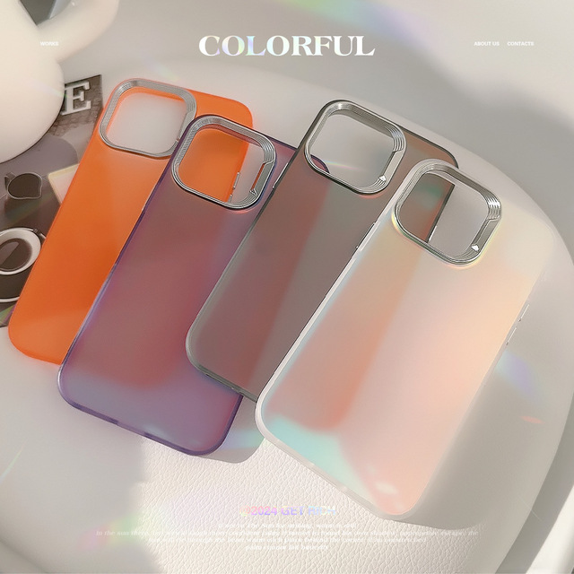 Laser Gradient Glittering Colorful for 16/17 Pro Max/ 15/11 Electroplated Hard Shockproof Mobile Phone Cases High-End