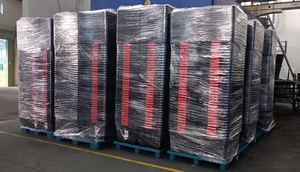 Cajas de contenedores de transporte de plástico multifunción apilables de alta resistencia portátiles de 40L con asa - Product Image 2