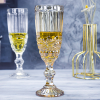 Ensemble de verres à vin en cristal soufflé à la main de haute qualité, avec logo personnalisé pour la décoration de table des restaurants et des hôtels