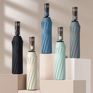 LM-H 12 Ribs Fully Automatic Three-Folding Windproof Anti-Rebound Reverse Umbrella Reflective <b>Strip</b> Classic Enlarged Design - Product Image 1