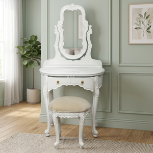Dressing Table With <b>Mirror</b> Dressing Stool - Product Image 3