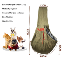 Köpek Taşıma Askısı Klasik Ekoseli Evcil Hayvan Omuz Çantası Güvenlik Kayışı Kancası Fermuarlı Cebi Küçük Köpekler Kediler İçin Açık Hava Yürüyüşü Seyahat