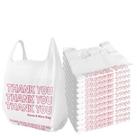 Sacs en plastique HDPE type T-shirt avec poignées pour l'épicerie et le commerce de détail, réutilisables et recyclables