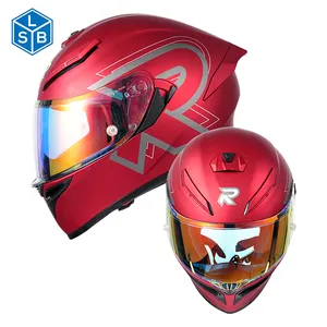 Helm sepeda motor wajah penuh ABS, helm bersepeda Off-Road Modular keamanan