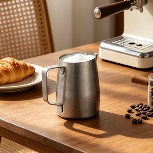 Brocca per Latte <span class=keywords><strong>Art</strong></span> Unisweet in Acciaio Inox 304, Design Moderno e Minimalista, per Montare il Latte e Preparare l'Espresso, per Uso Domestico e Professionale - Product Image 3