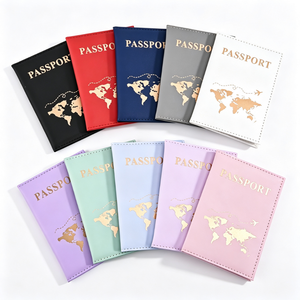 Vente en Gros Étui de Passeport en Cuir PU Porte-Cartes Prix Abordable Housse de Passeport de <span class=keywords><strong>Voyage</strong></span> Mince - Product Image 1
