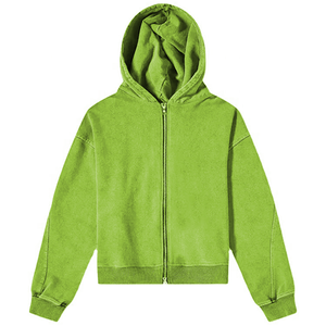 Sudadera con capucha para hombre de alta calidad, 100% algodón Pima orgánico peinado, con logotipo personalizado del fabricante, estilo vintage, con efecto desgastado y lavado Monkey Wash, con cremallera. - Product Image 2