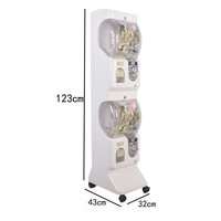 Distributeur automatique de capsules à monnayeur à double étage, vente en gros d'usine pour magasins et entreprises