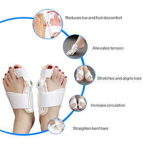 1 pièce/2 pièces Attelle de correction en silicone pour hallux valgus, redresseur d'orteil, soulagement de la douleur au pied, protection des pieds - Product Image 4
