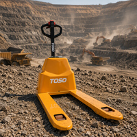 Transpalette Électrique TOSO pour Manutention de Matériaux en Entrepôt, 1,5 Tonne, 1500 kg, Entièrement Électrique, Alimenté par Batterie Lithium-Ion, Utilisation Intérieure/Extérieure