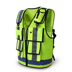 Likai Reflective Safety Vest High Visibility Mesh Construction Work Riding Motorcycle Fluorescent Vest With Pockets Custom Logo - Product Image 5