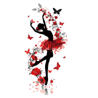 Autocollant mural pour chambre de danseuse, rose, lune, étoiles, romantique, pissenlit, pour chambre d'enfant