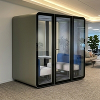 UNIBOOTH Cabine de bureau insonorisée moderne 33 dB ISO 23351, ignifuge 30-45 min, installation rapide, pour bureau ouvert, bibliothèque, OEM ODM