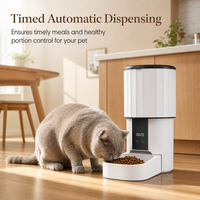 Bol d'alimentation pour animaux de compagnie ABS carré, bol automatique pour chien et chat, portable, intérieur/extérieur, durable, 1,35 kg
